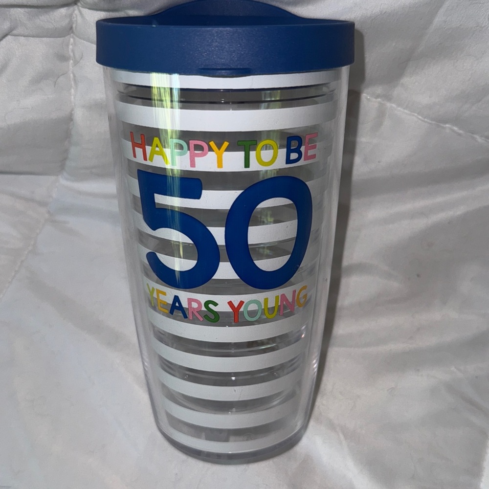 Tervis - Colorful 50th Birthday Tumbler with Blue Lid